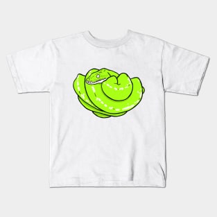 Green Tree Python Snake Kids T-Shirt